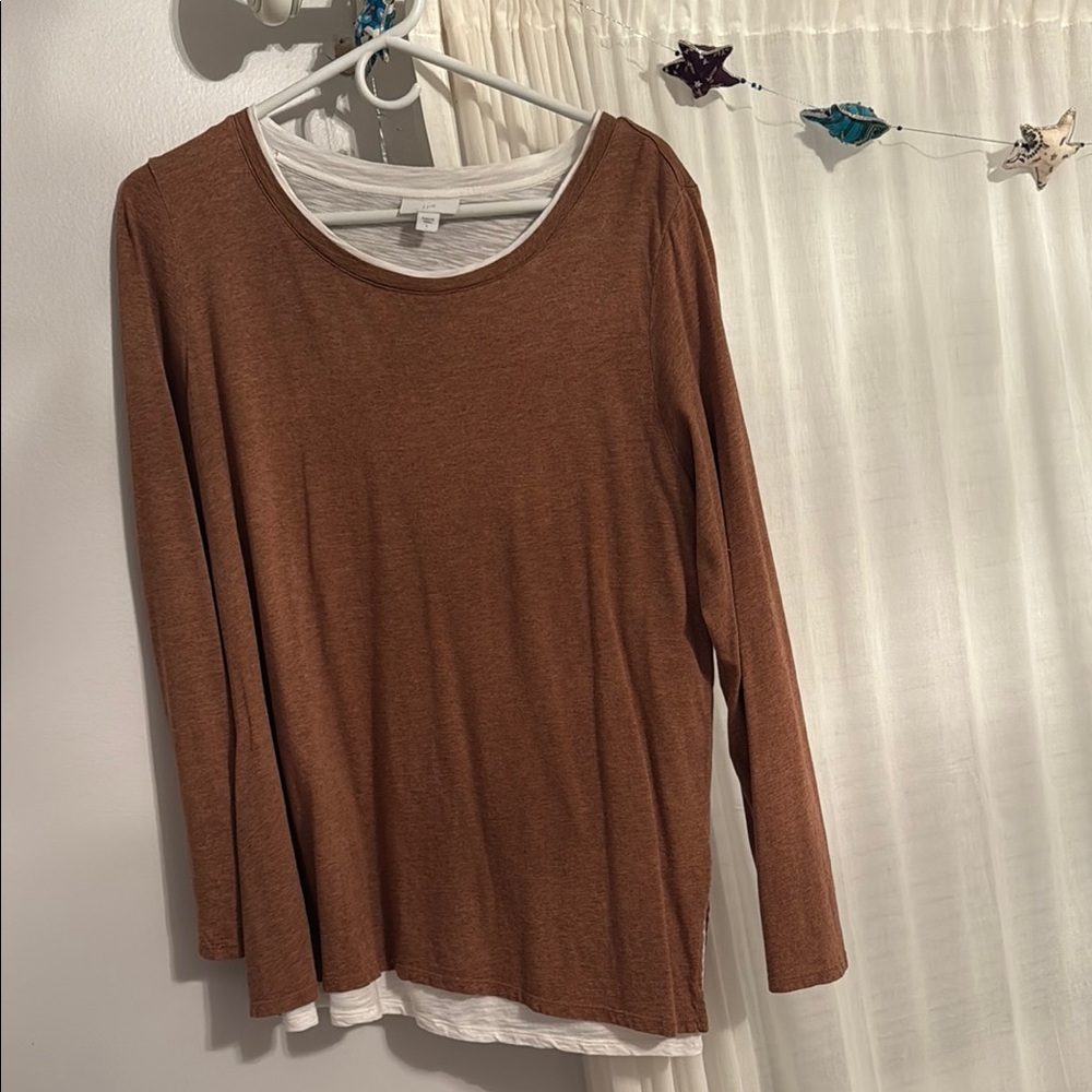 Women's Brown Long Sleeve Top